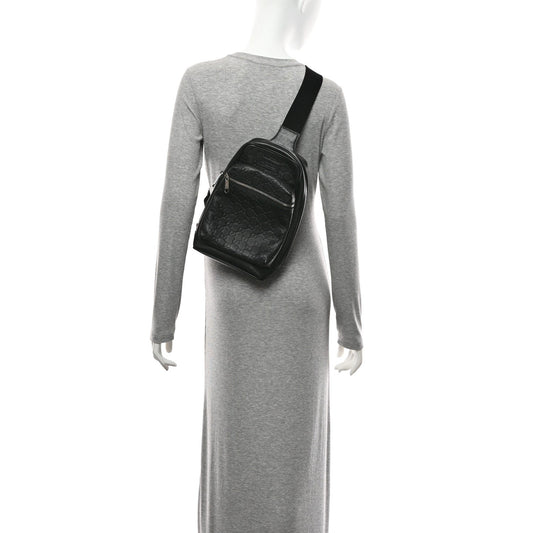 Guccissima Sling Backpack Black