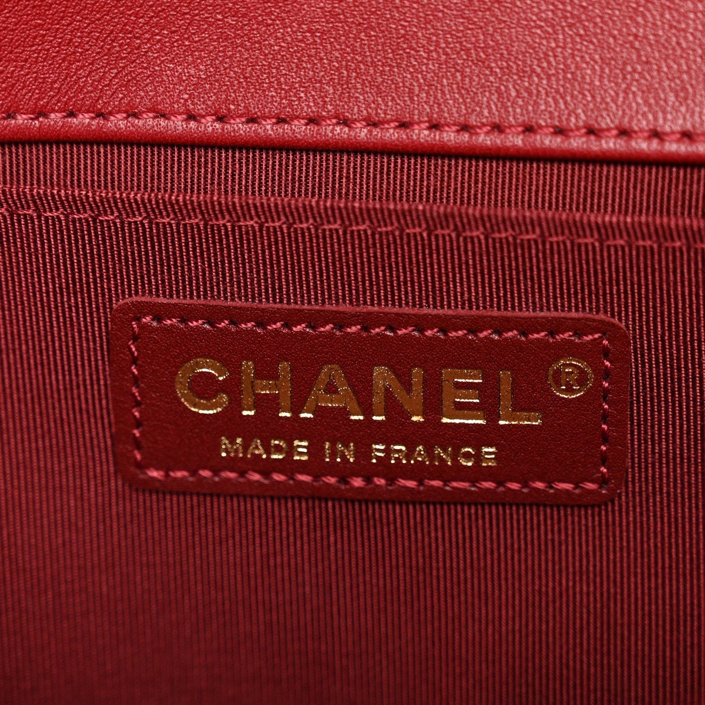 Lambskin Quilted Medium Boy Flap Red