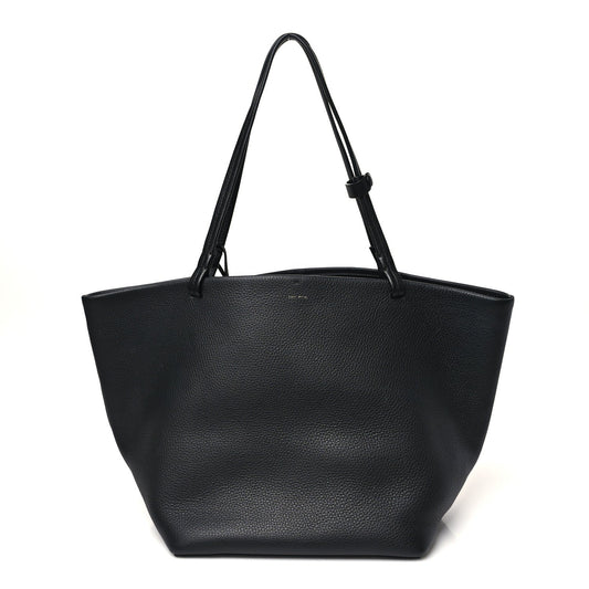 Grained Calfskin Park Tote Three Black