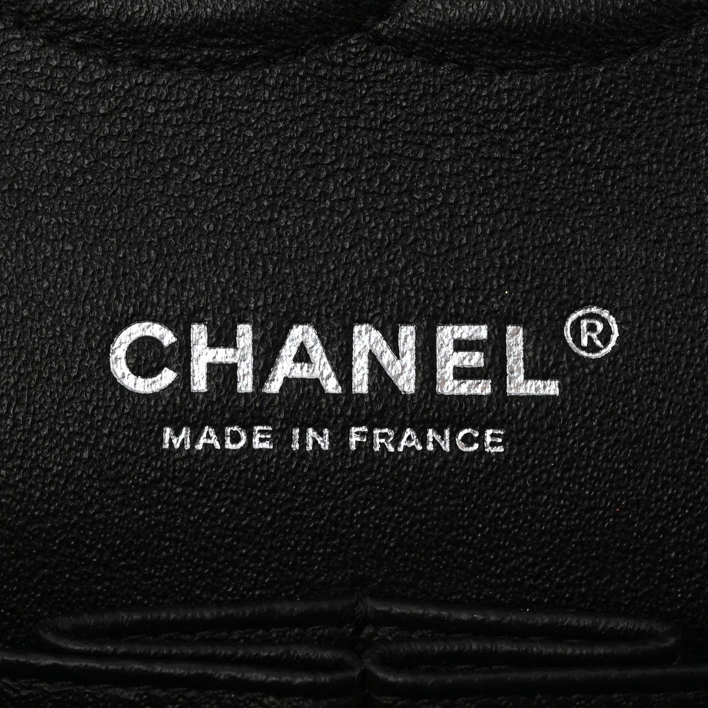 Lambskin Chevron Quilted Medium Double Flap Black