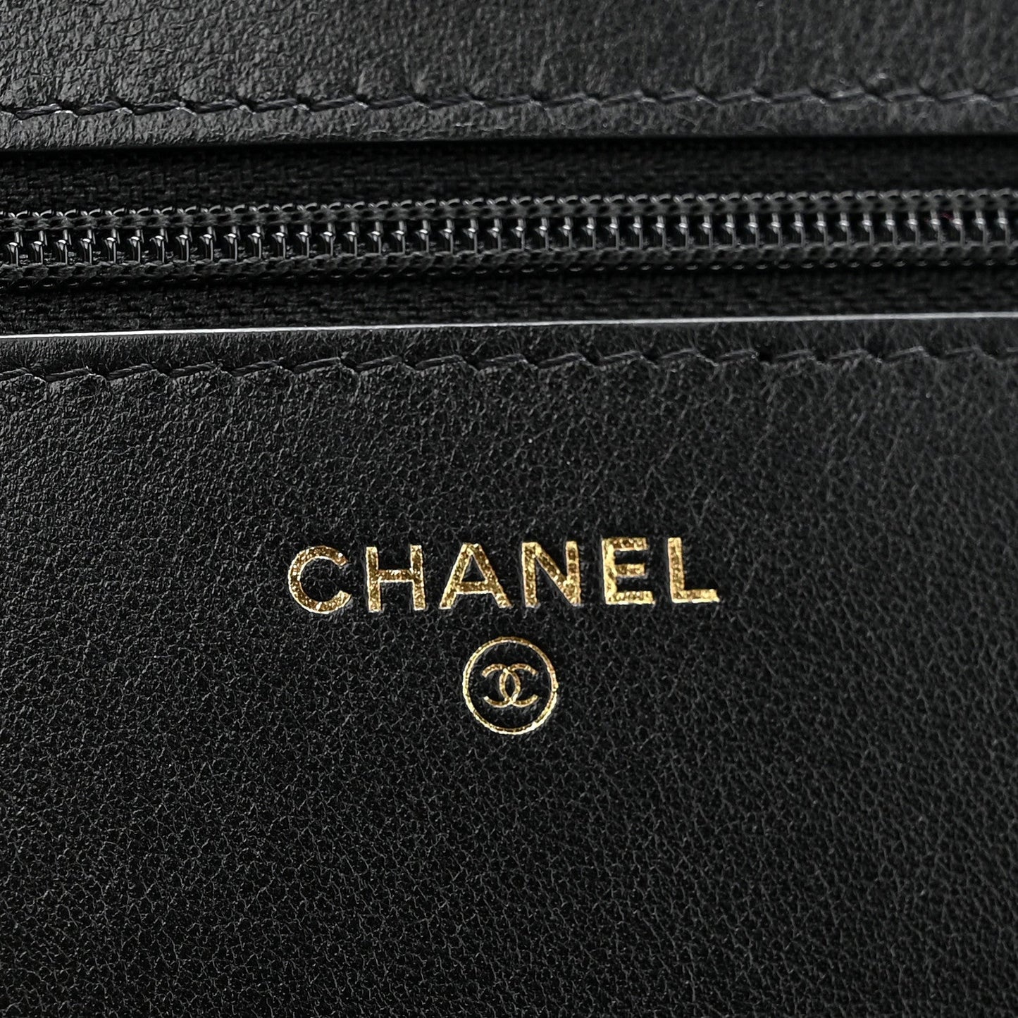 Lambskin Quilted Chanel 19 Wallet On Chain WOC Black