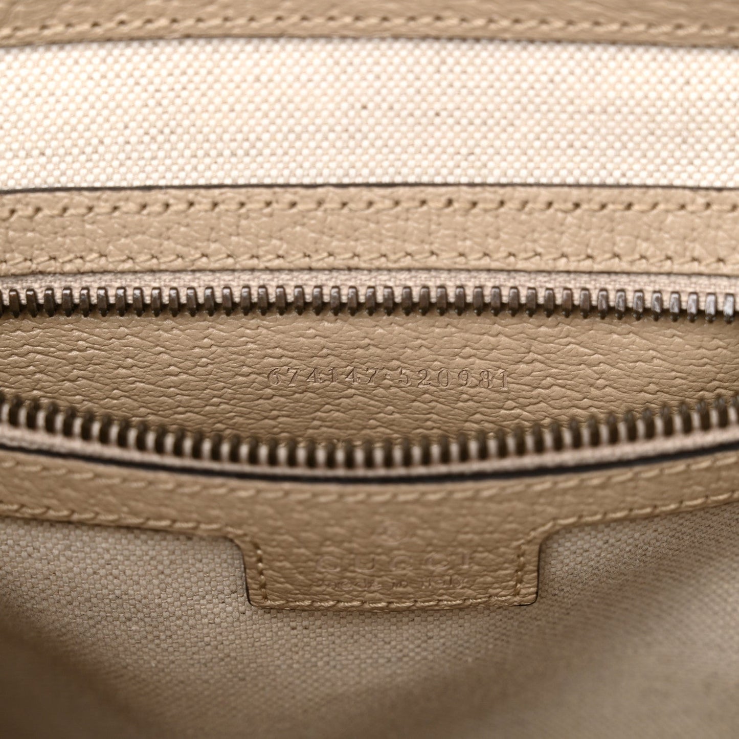 GG Supreme Monogram Azalea Calfskin Retro Interlocking G Buckle Backpack Beige Mystic White