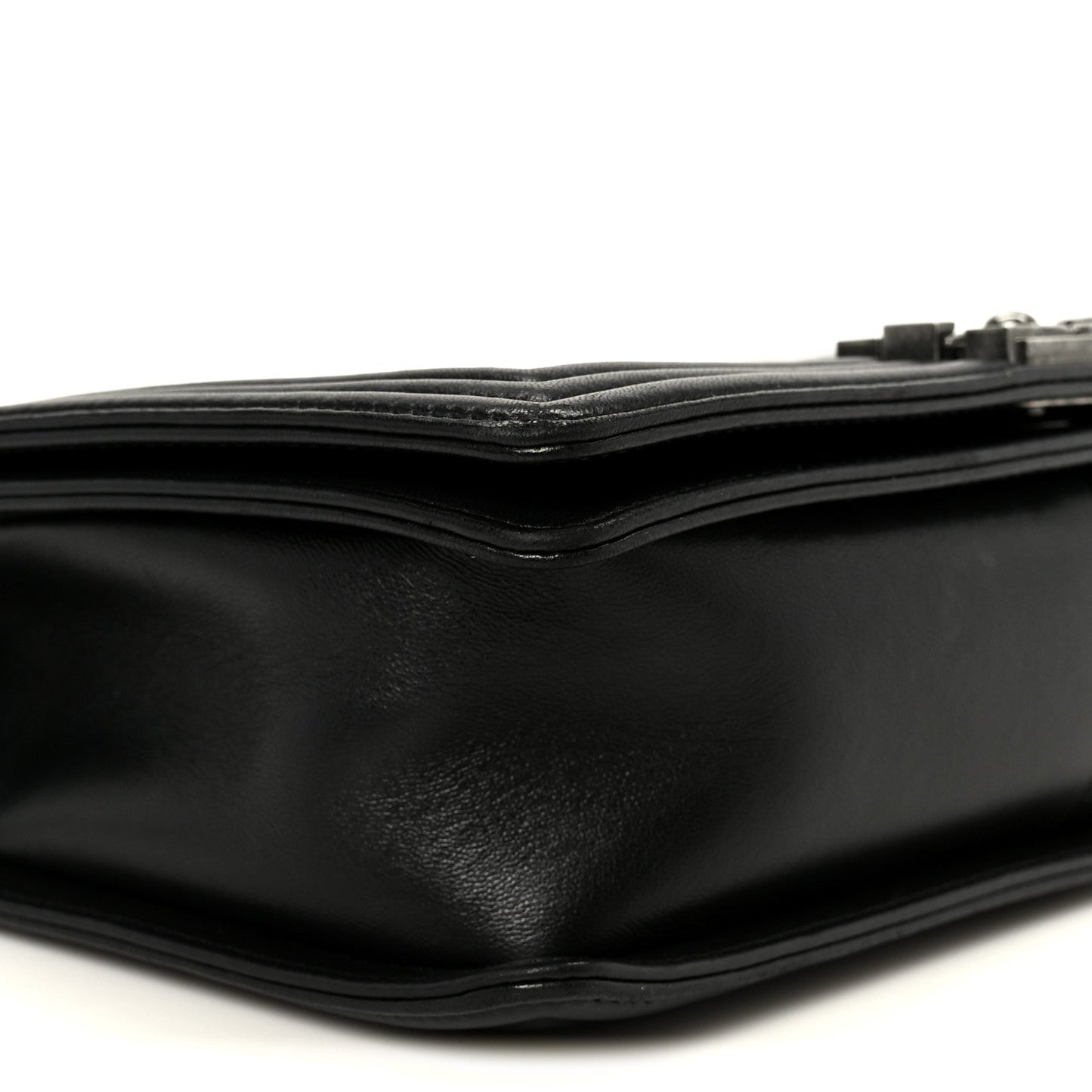 Calfskin Quilted Medium Boy Flap Black